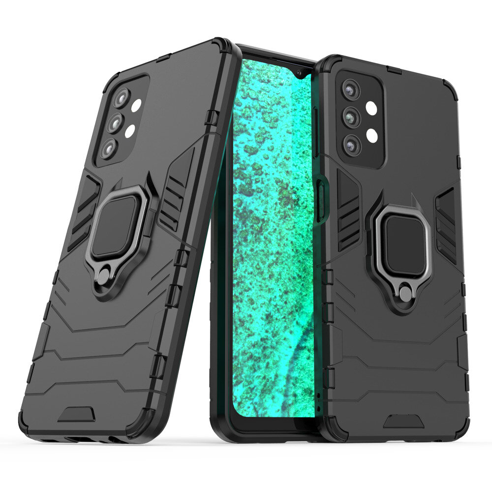 Ring Armor tough hybrid case cover + magnetic holder, skirtas Samsung Galaxy A33 5G, juodas цена и информация | Telefono dėklai | pigu.lt