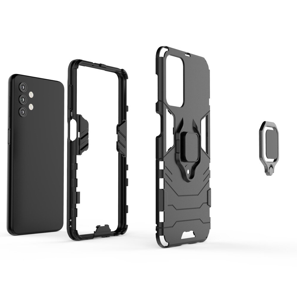 Ring Armor tough hybrid case cover + magnetic holder, skirtas Samsung Galaxy A33 5G, juodas kaina ir informacija | Telefono dėklai | pigu.lt