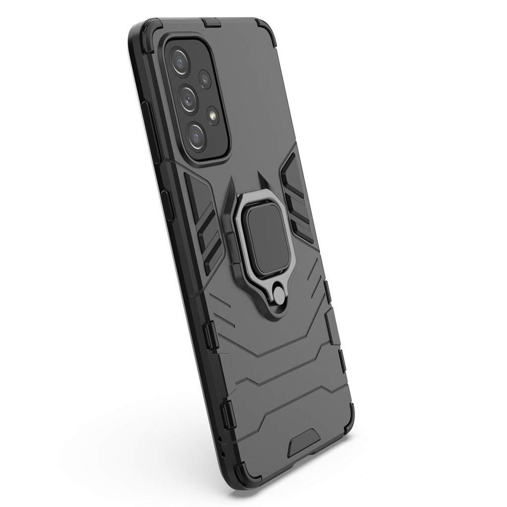 Ring Armor tough hybrid case cover + magnetic holder, skirtas Samsung Galaxy A73, juodas kaina ir informacija | Telefono dėklai | pigu.lt