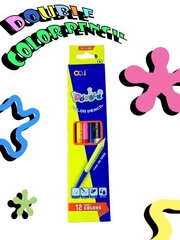 2in1 Dvipusiai pieštukai , 6vnt - 12 spalvų kaina ir informacija | Piešimo, tapybos, lipdymo reikmenys | pigu.lt