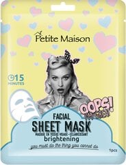 Šviesinanti veido kaukė Petite Maison Brigtening Face Mask, 25 ml цена и информация | Маски для лица, патчи для глаз | pigu.lt