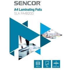 Ламинированный фильм Sencor A4 200MIC 100LPP цена и информация | Kanceliarinės prekės | pigu.lt