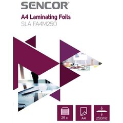 Ламинированный фильм Sencor A4 250mic 25ppp цена и информация | Канцелярские товары | pigu.lt