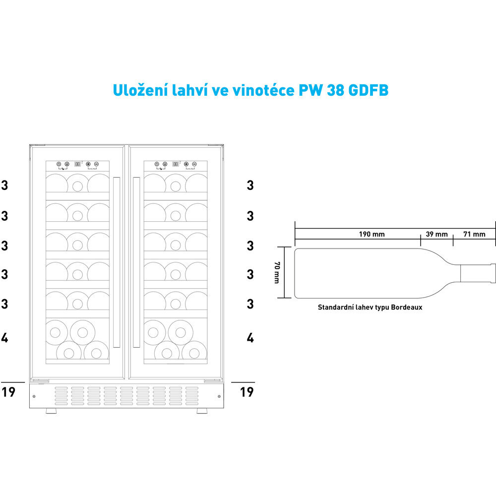 Philco PW 38 GDFB kaina ir informacija | Vyno šaldytuvai | pigu.lt