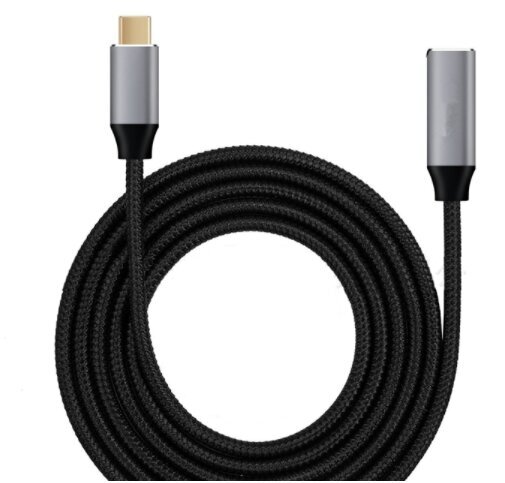 Thunderbolt 3.0 USB-C moteriškos lyties į USB-C vyriškos lyties ilgintuvas, palaikantis 100 W 5 A maitinimo tiekimą, duomenų perdavimą iki 10 GB/s, garso ir vaizdo transliacijas, 1 m ilgio цена и информация | Adapteriai, USB šakotuvai | pigu.lt