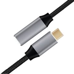 Thunderbolt 3.0 USB-C moteriškos lyties į USB-C vyriškos lyties ilgintuvas, palaikantis 100 W 5 A maitinimo tiekimą, duomenų perdavimą iki 10 GB/s, garso ir vaizdo transliacijas, 1 m ilgio kaina ir informacija | Zenwire Kompiuterinė technika | pigu.lt