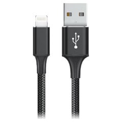 Кабель USB—Lightning Goms Чёрный 2 m цена и информация | Кабели и провода | pigu.lt