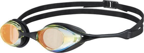 Veidrodiniai plaukimo akiniai Arena Cobra Swipe, geltoni-juodi цена и информация | Plaukimo akiniai | pigu.lt