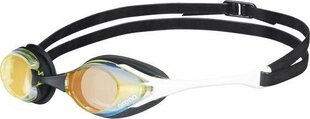 Veidrodiniai plaukimo akiniai Arena Cobra Swipe, geltoni-balti цена и информация | Очки для плавания | pigu.lt