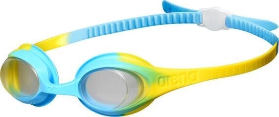Vaikiški plaukimo akiniai Arena Spider Kids, mėlyni-geltoni kaina ir informacija | Plaukimo akiniai | pigu.lt