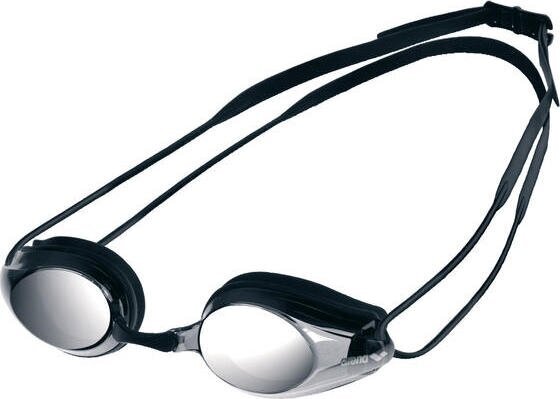 Veidrodiniai plaukimo akiniai Arena Tracks, juodi kaina ir informacija | Plaukimo akiniai | pigu.lt