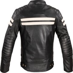 Vyriška odinė motociklininko striukė W-TEC Stripe - Black with Beige Stripes XL kaina ir informacija | Moto striukės | pigu.lt