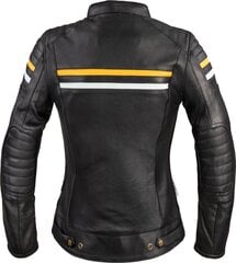Moteriška odinė motociklininko striukė W-TEC Stripe Lady - Black L kaina ir informacija | Moto striukės | pigu.lt