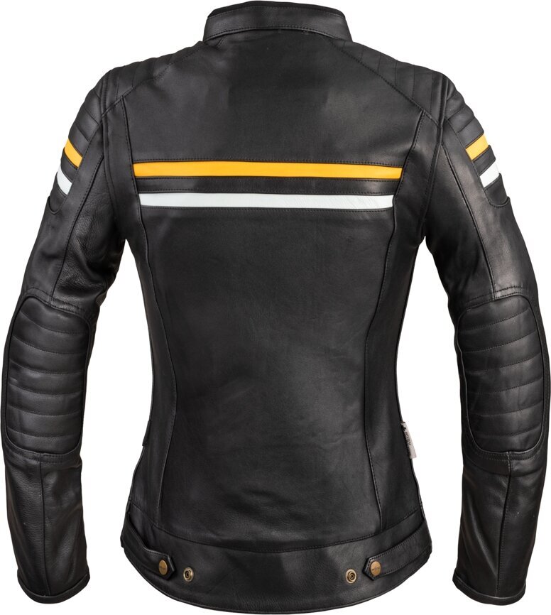 Moteriška odinė motociklininko striukė W-TEC Stripe Lady - Black L цена и информация | Moto striukės | pigu.lt