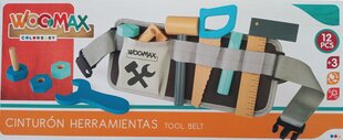 "Woomax" medinių įrankių rinkinys su diržu, 3+ kaina ir informacija | Lavinamieji žaislai | pigu.lt