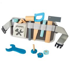 Набор деревянных инструментов Woomax с ремнем, 3+ цена и информация | Развивающие игрушки | pigu.lt