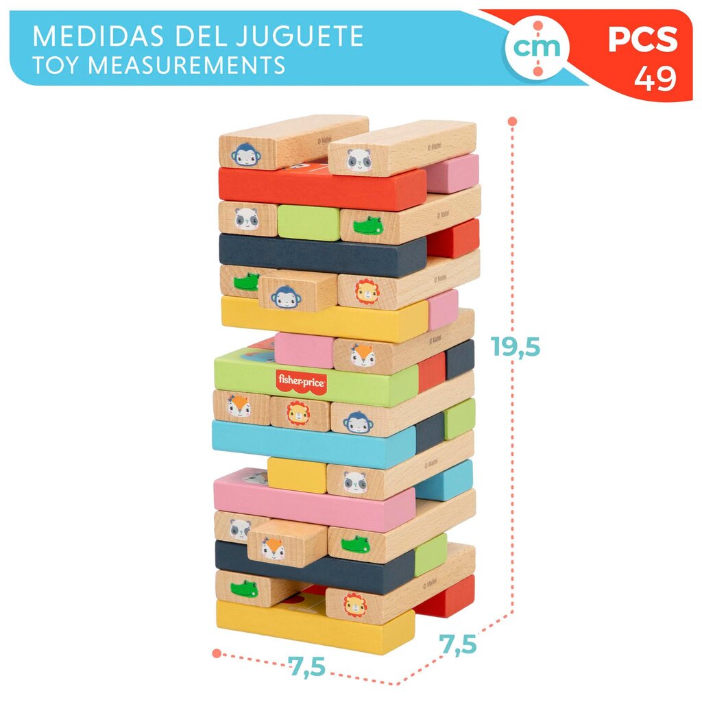 Medinis žaidimas Fisher-Price Woomax, 49 vnt. kaina ir informacija | Stalo žaidimai, galvosūkiai | pigu.lt