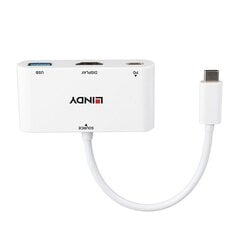 Адаптер В/В Lindy 43340, USB-C/HDMI цена и информация | Адаптеры, USB-разветвители | pigu.lt