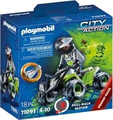 Playset Playmobil City Action Races Speed Quad 71093 цена и информация | Конструкторы и кубики | pigu.lt