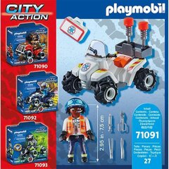 Playset Playmobil City Action Rescate Speed Quad 71091 kaina ir informacija | Stalo žaidimai, galvosūkiai | pigu.lt