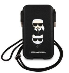 Karl Lagerfeld Choupette Head Saffiano PU Pouch S/M kaina ir informacija | Telefono dėklai | pigu.lt