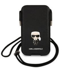 -Чехол Karl Lagerfeld Choupette Head Saffiano PU Pouch S/M Black цена и информация | Чехлы для телефонов | pigu.lt