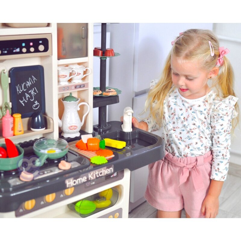 Didelė interaktyvi virtuvė su tekančiu vandeniu ir priedais 65 vnt. Woopie kaina ir informacija | Žaislai mergaitėms | pigu.lt