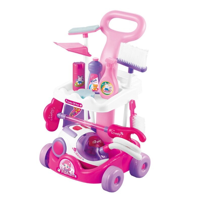 Didelis vežimėlis vaikams su dulkių siurbliu ir priedais Woopie kaina ir informacija | Žaislai mergaitėms | pigu.lt
