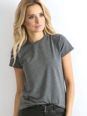 Женская однотонная темно-серая футболка цена и информация | Футболка женская | pigu.lt