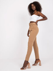 Женские брюки из ткани бежевого цвета цена и информация | Женские брюки | pigu.lt