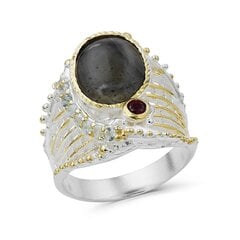 Серебряное (925) кольцо с драгоценными камнями, код F50261EU-57 цена и информация | Кольца | pigu.lt