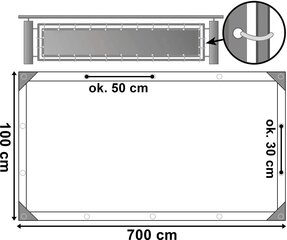 Kilimas 100x700 cm kaina ir informacija | Kilimai | pigu.lt