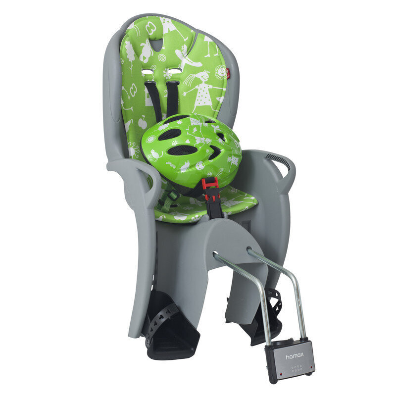Vaikiška kėdutė ant galo Hamax Kiss, žalia kaina ir informacija | Dviračių kėdutės vaikams | pigu.lt