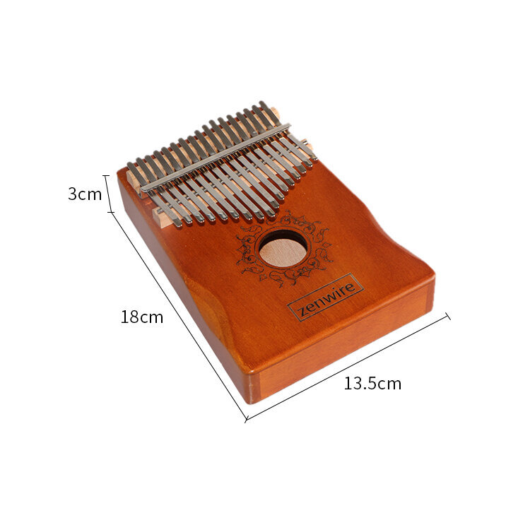 Kalimba, medinis pianinas Brown Zenwire K-01 kaina ir informacija | Perkusija | pigu.lt