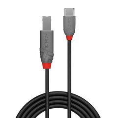 CABLE USB2 C-B 0.5M/ANTHRA 36940 LINDY kaina ir informacija | Laidai telefonams | pigu.lt