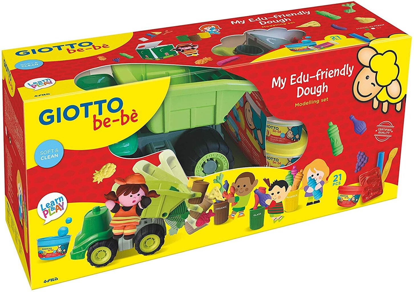 Rinkinys GIOTTO BE-BE EDU-FRIENDLY DOUGH F475300 FILA kaina ir informacija | Lavinamieji žaislai | pigu.lt