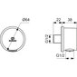 Ideal Standard dušo žarnos pajungimo alkūnė iš sienos 1/2", chromas BC808AA kaina ir informacija | Maišytuvų ir dušų priedai | pigu.lt