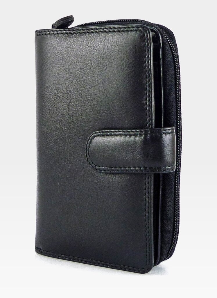 Moteriška odinė piniginė Visconti HT33, juoda kaina ir informacija | Piniginės, kortelių dėklai moterims | pigu.lt