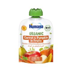 Пюре фруктовое Humana Bio с морковью и тыквой 90г x10 цена и информация | Пюре | pigu.lt