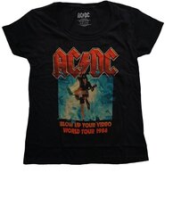 Marškinėliai moterims trumpomis rankovėmis AC/DC Blow up your video kaina ir informacija | Marškinėliai moterims | pigu.lt