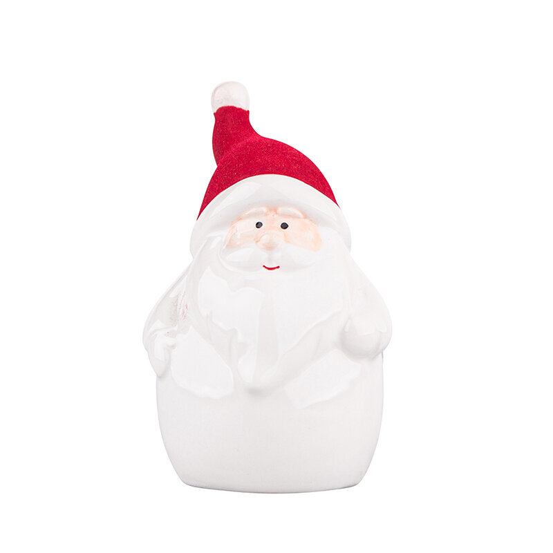 Kalėdų senelio figūrėlė su aksomine kepure 6x5,5x13 cm kaina ir informacija | Kalėdinės dekoracijos | pigu.lt