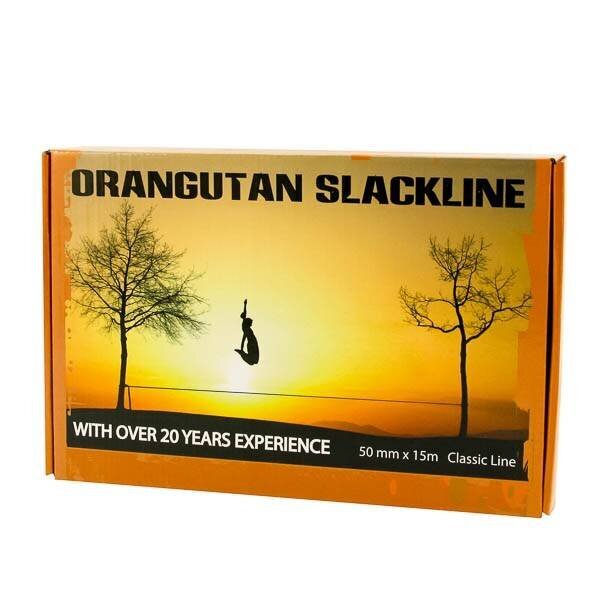 Vaikščiojimo (balansavimo) juosta Orangutan Slackline - 15M - 50MM kaina ir informacija | Alpinizmo įranga | pigu.lt