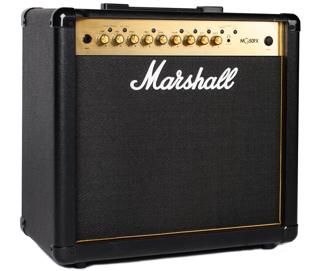 El. gitaros kolonėlė su stiprintuvu Marshall MG50GFX kaina ir informacija | Priedai muzikos instrumentams | pigu.lt