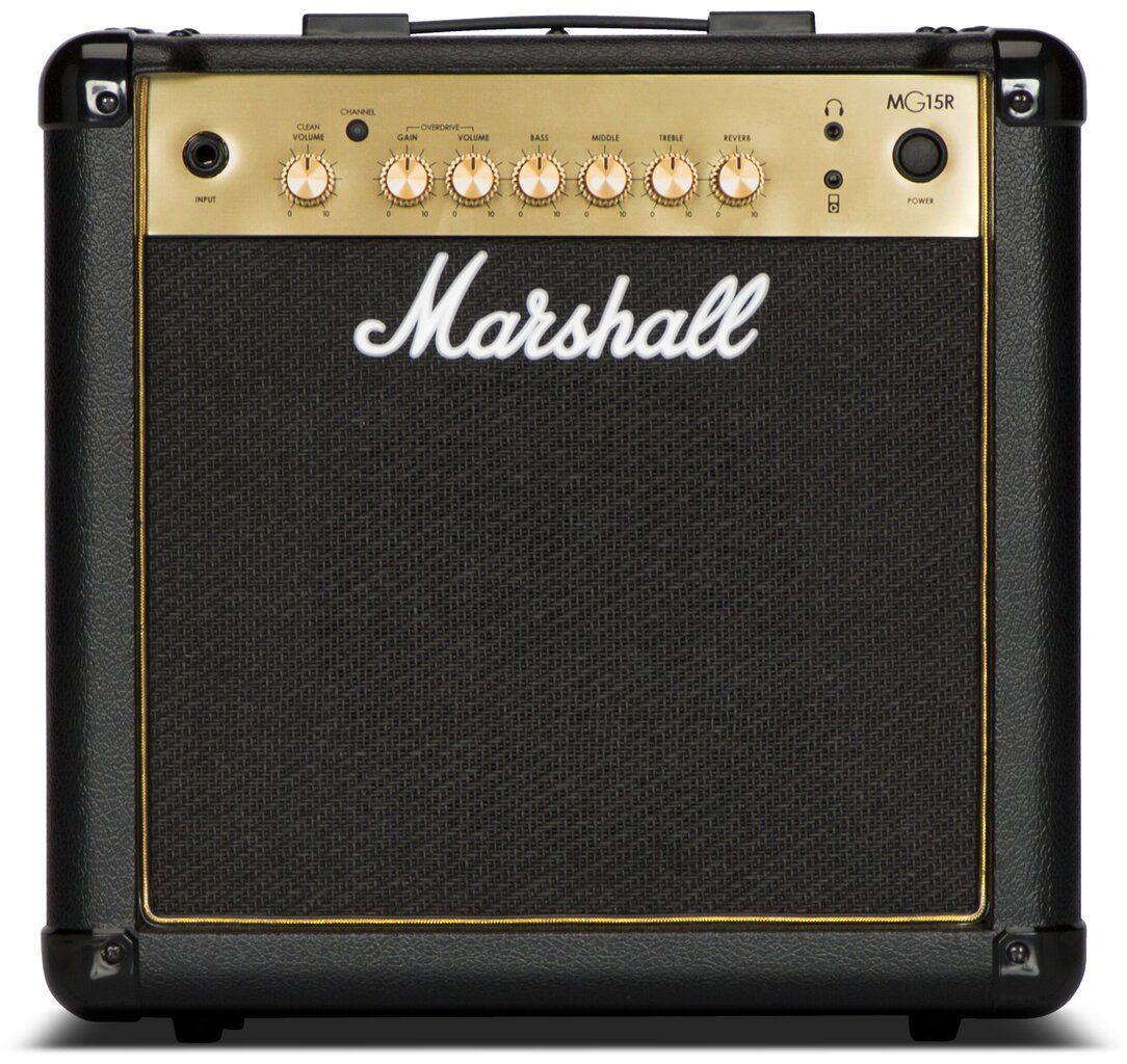 El. gitaros kolonėlė su stiprintuvu Marshall MG15GR kaina ir informacija | Priedai muzikos instrumentams | pigu.lt