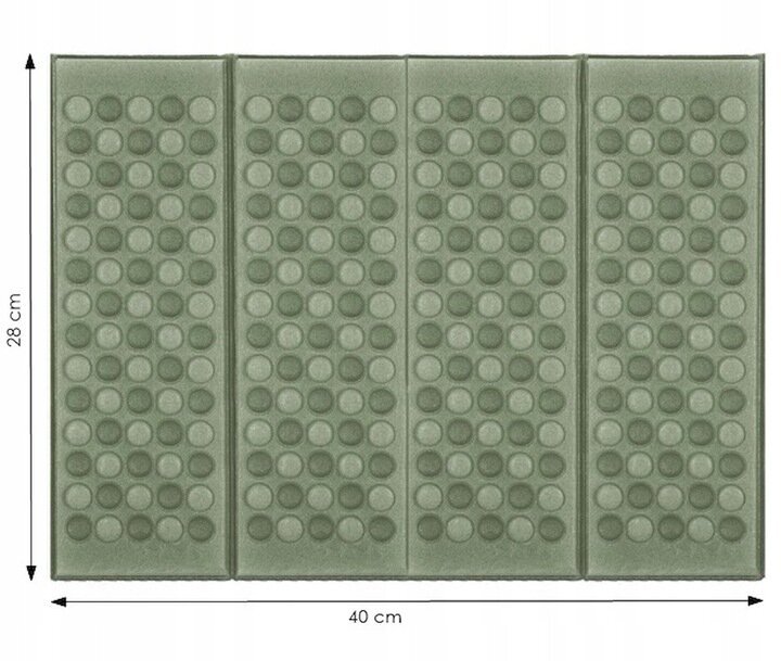 Sulankstomas turistinis kilimėlis Springos PM0005, 28x40x1 cm, žalias/pilkas kaina ir informacija | Turistiniai čiužiniai ir kilimėliai | pigu.lt