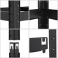 Sandėliavimo lentyna, 5 aukštai, juoda 150x75x30,apkrova 625 kg kaina ir informacija | Lentynos | pigu.lt