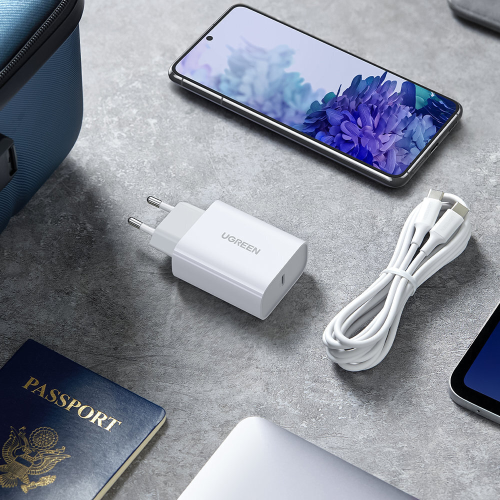 Ugreen USB Type C PD 30W 2m CD127 цена и информация | Krovikliai telefonams | pigu.lt