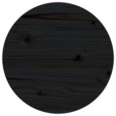 vidaXL Stalviršis, juodas, skersmuo 40x2,5cm, pušies medienos masyvas kaina ir informacija | Stalviršiai | pigu.lt