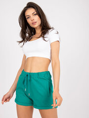 Женские темно-зеленые шорты цена и информация | Женские шорты | pigu.lt