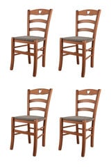 Kėdė Cuore, 4 vnt, rudos kaina ir informacija | Virtuvės ir valgomojo kėdės | pigu.lt